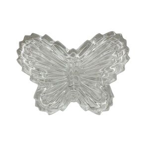 Vintage Crystal Glads Butterfly Trinket Box with Lid